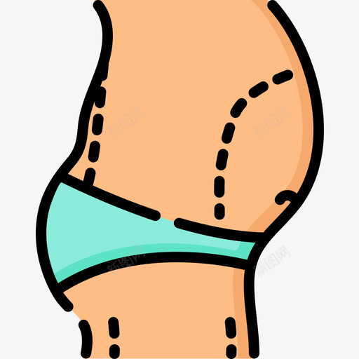 腹壁成形术整形手术22例线色图标svg_新图网 https://ixintu.com 22例 成形术 手术 整形 线色 腹壁