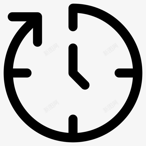时钟顺时针时间图标svg_新图网 https://ixintu.com 定时 定时器 时钟 时间 顺时针