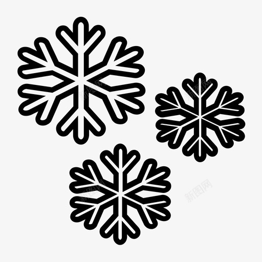 雪花冷冷却图标svg_新图网 https://ixintu.com 冰箱 冷 冷却 冷藏箱 雪花