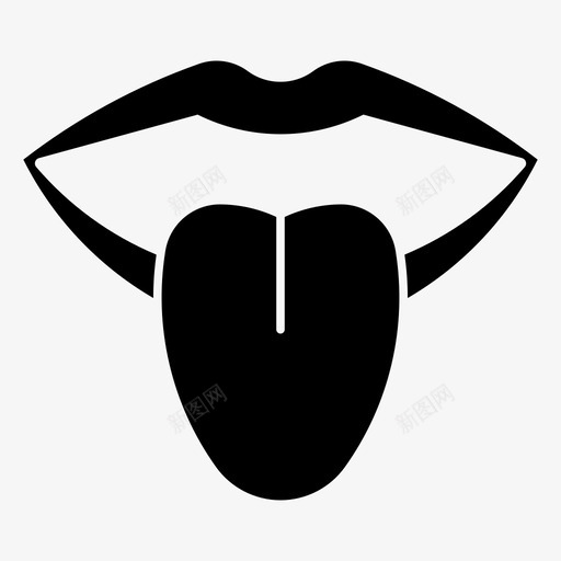 舌头解剖学嘴唇图标svg_新图网 https://ixintu.com 人体器官 味觉 嘴 嘴唇 舌头 解剖学