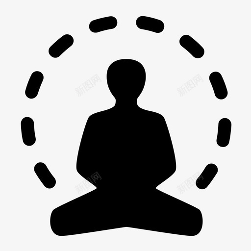 冥想祈祷瑜伽图标svg_新图网 https://ixintu.com 人们 冥想 瑜伽 祈祷