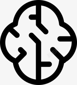 脑机接口封面大脑自主脑机接口图标高清图片