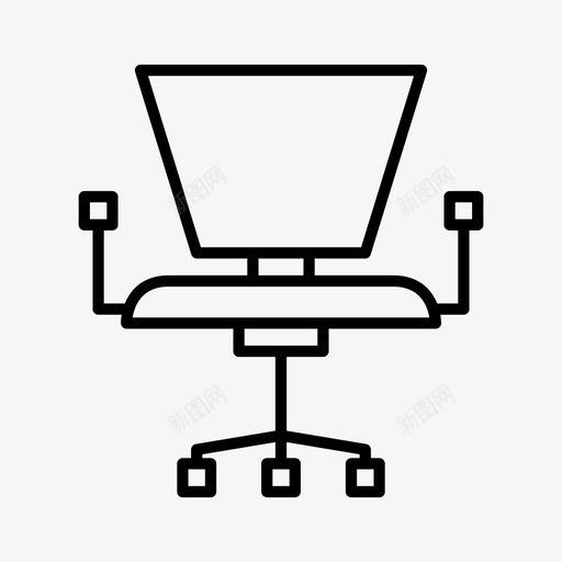 椅子家具办公室图标svg_新图网 https://ixintu.com 办公室 家具 椅子