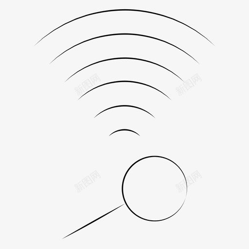 搜索网络互联网搜索wifi图标svg_新图网 https://ixintu.com wifi 互联网 手绘 搜索 搜索网 网络