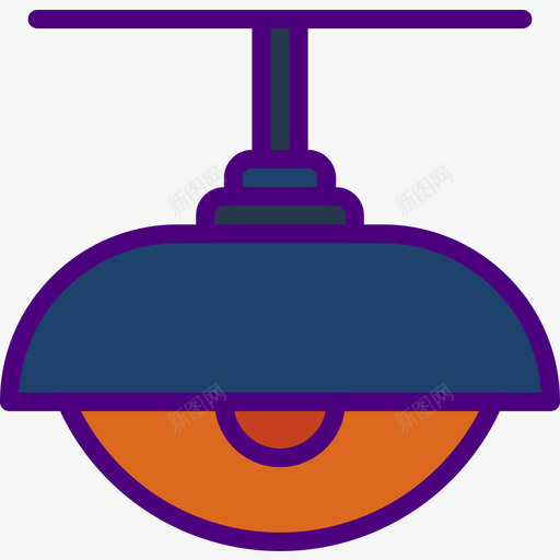 天花板灯家用11线颜色图标svg_新图网 https://ixintu.com 天花板灯 家用11 线颜色