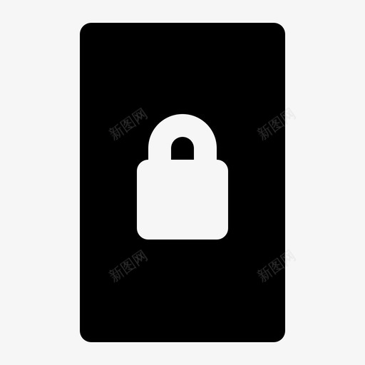 锁屏手机安全图标svg_新图网 https://ixintu.com 安全 手机 设备设置图示符 设置 锁屏