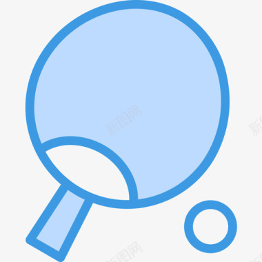 乒乓球运动65蓝色图标图标