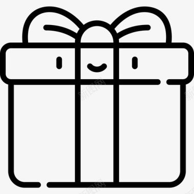 礼盒幸福10直线型图标图标