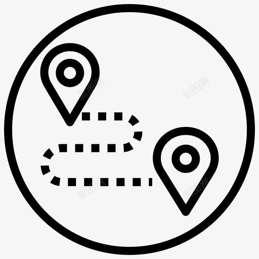 路线全球位置gps图标svg_新图网 https://ixintu.com gps 位置 全球 地图 物流 跟踪 路线 轮廓