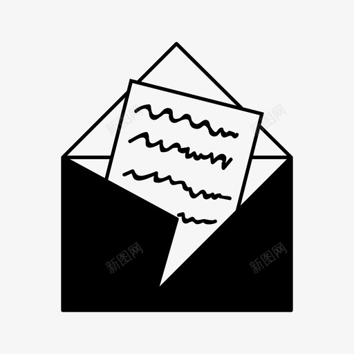 信封信图标svg_新图网 https://ixintu.com 信 信封