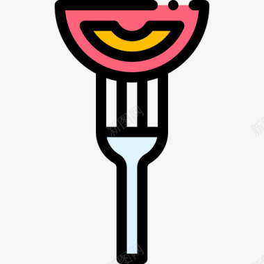 水果餐厅75线性颜色图标图标