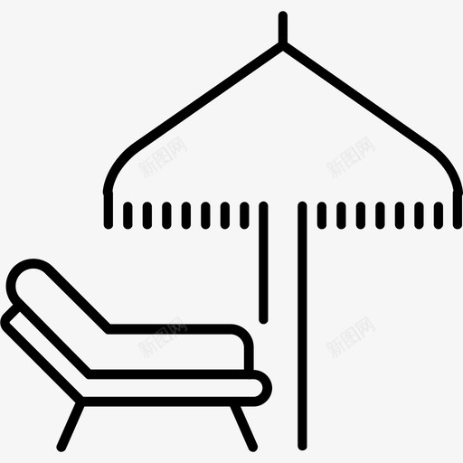 躺椅海滩帕尔马图标svg_新图网 https://ixintu.com 帕尔 度假 放松 海上 海滩 科威特 躺椅