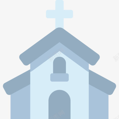 教堂葬礼5公寓图标图标