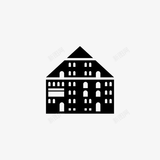 拱门建筑城市图标svg_新图网 https://ixintu.com 丹麦 哥本哈根 地标 城市 建筑 拱门