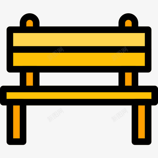 长椅家具85线性颜色图标svg_新图网 https://ixintu.com 家具 线性 长椅 颜色
