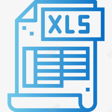 Xls文件和文件46渐变图标图标