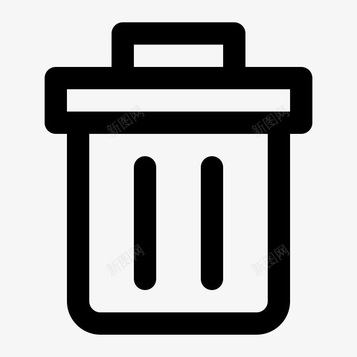 垃圾箱回收办公室轮廓图标svg_新图网 https://ixintu.com 办公室 回收 垃圾箱 轮廓