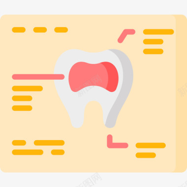 牙科牙医50扁平图标图标