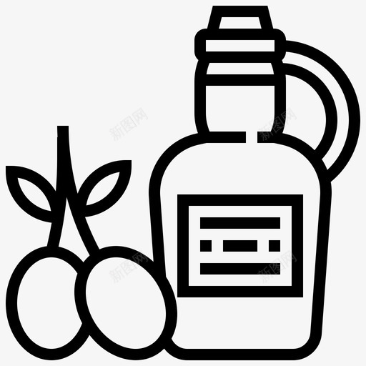 橄榄油瓶子美食家图标svg_新图网 https://ixintu.com spainsymbolsline 健康 橄榄油 瓶子 美食家