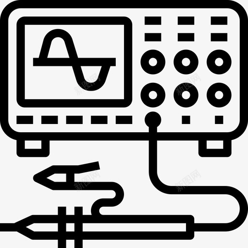 示波器科学105线性图标svg_新图网 https://ixintu.com 示波器 科学105 线性