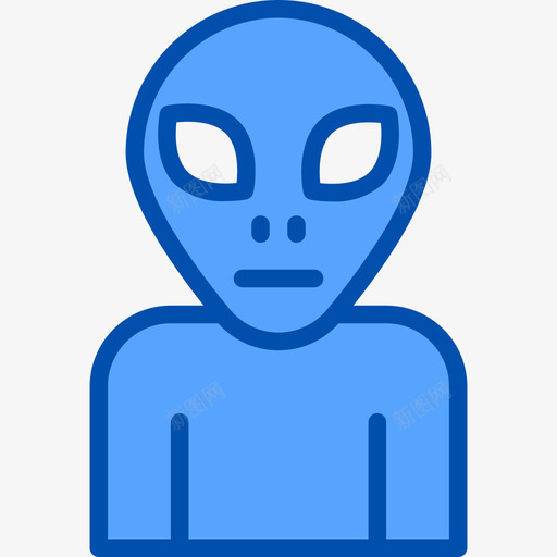 外星人太空和宇宙4蓝色图标svg_新图网 https://ixintu.com 外星人 太空和宇宙4 蓝色