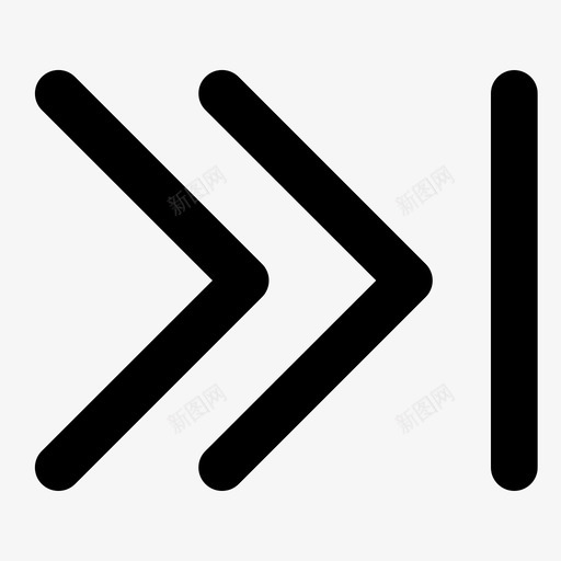 V形双右线箭头方向图标svg_新图网 https://ixintu.com 右线 图标 形双 方向 符号 箭头