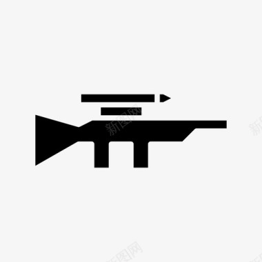 射击武器军用步枪铭文图标图标