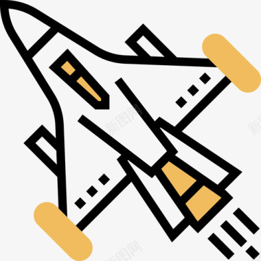 飞机运输工具2黄影图标图标