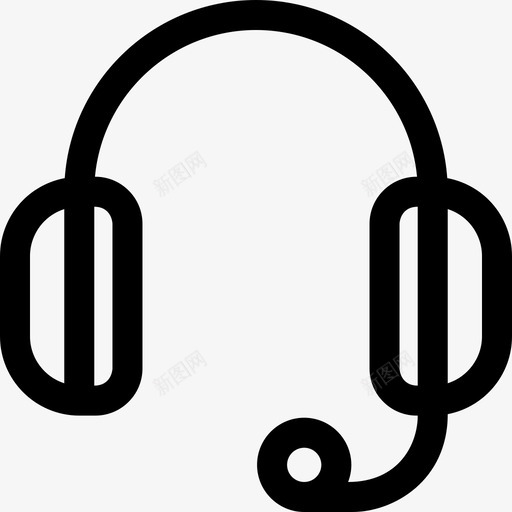 耳机面试12线性图标svg_新图网 https://ixintu.com 线性 耳机 面试12