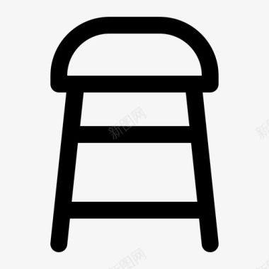 椅子木炭装饰图标图标