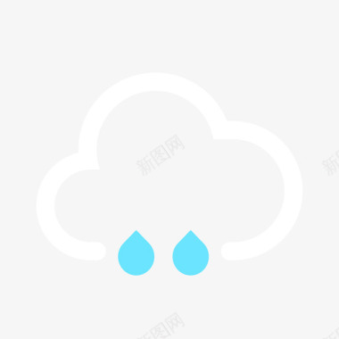 中雨（反白）图标