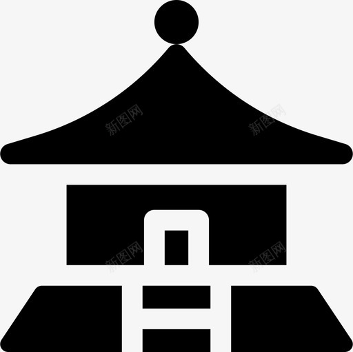 庙宇中国30填充图标svg_新图网 https://ixintu.com 中国 填充 庙宇