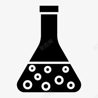 烧瓶教育埃伦梅耶烧瓶图标图标