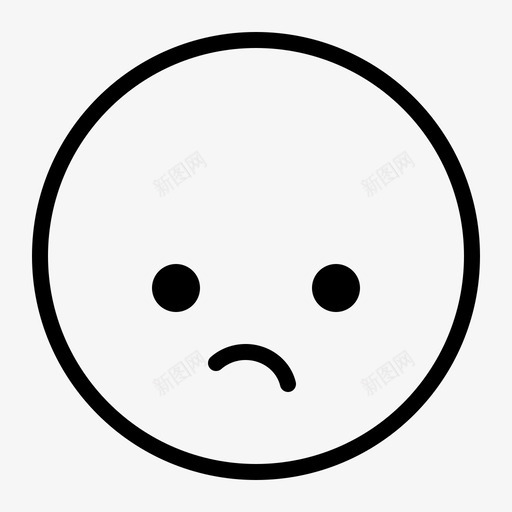 不开心表情脸图标svg_新图网 https://ixintu.com 不开心 脸 表情 贴纸 轮廓表情