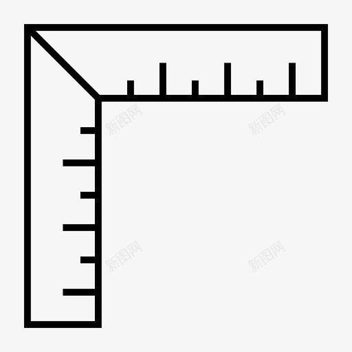 正方形角度角图标svg_新图网 https://ixintu.com 公制 单位 正方形 测量 角度