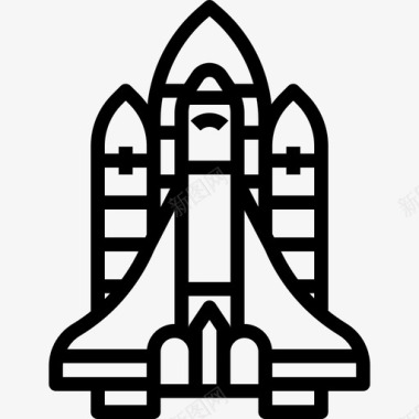 太空船123号太空船直线型图标图标