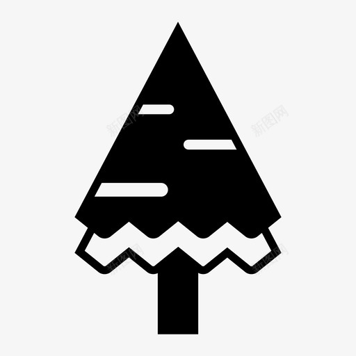 松树圣诞树木头图标svg_新图网 https://ixintu.com 圣诞树 圣诞节 木头 松树