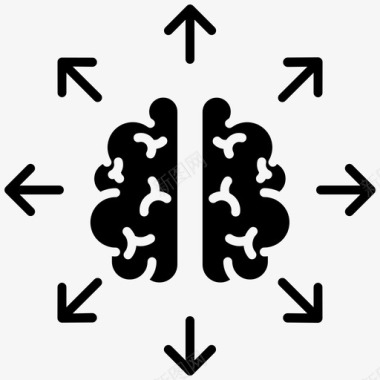 技术人工大脑图标图标