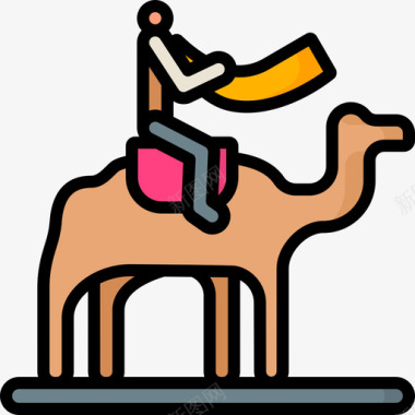 骆驼印度共和国第二天线形颜色图标图标