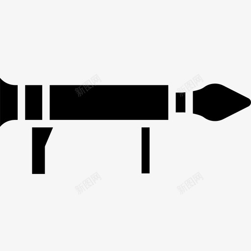 火箭筒10号武器实心图标svg_新图网 https://ixintu.com 10号武器 实心 火箭筒