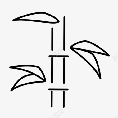 竹子中国东方图标图标