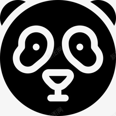 熊猫中国30填充图标图标