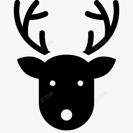 驯鹿动物圣诞节图标svg_新图网 https://ixintu.com 冬天 动物 圣诞 圣诞节 装饰 驯鹿