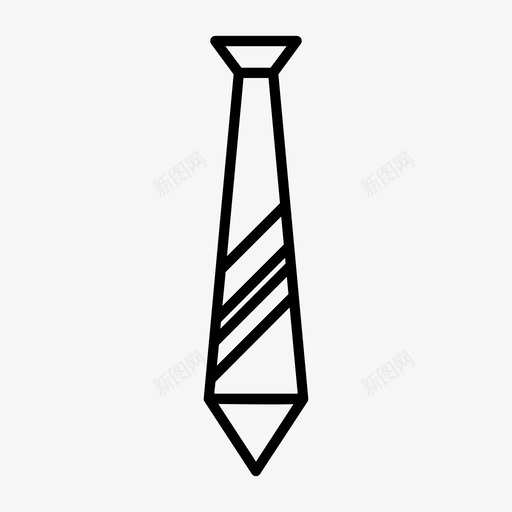 领带时尚正式图标svg_新图网 https://ixintu.com 办公 时尚 正式 穿着 领带