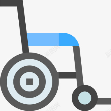 轮椅车辆和交通工具4平板图标图标