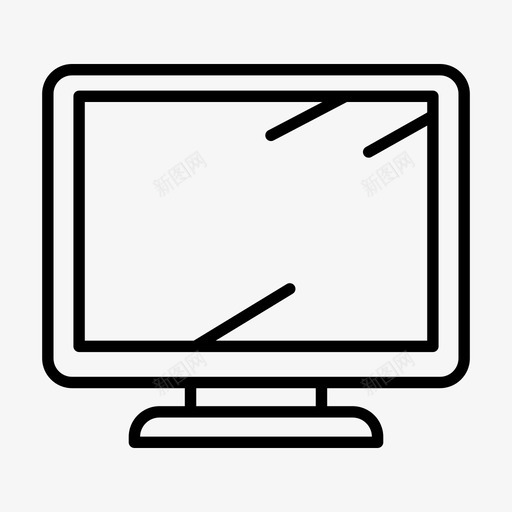 电脑台式机电子图标svg_新图网 https://ixintu.com 台式机 屏幕 显示器 电子 电脑 电脑和电话线