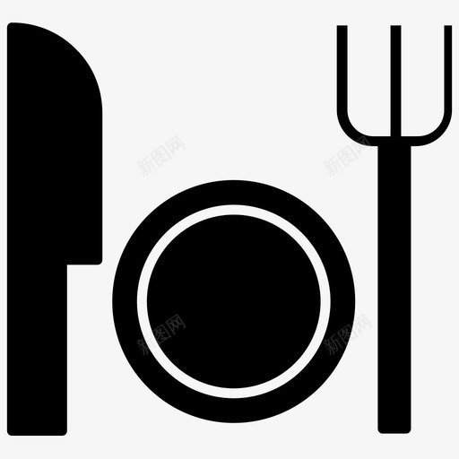 餐具厨房用具刀图标svg_新图网 https://ixintu.com 刀 厨房用具 时间睡眠字形图标 用餐工具 餐具