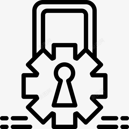 4档线性锁图标svg_新图网 https://ixintu.com 4档线性锁