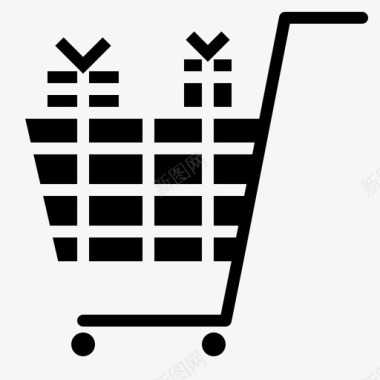 购物车网上商店购物商店图标图标