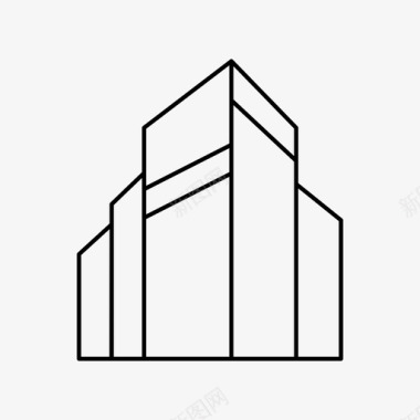 建筑建筑和城市办公室图标图标